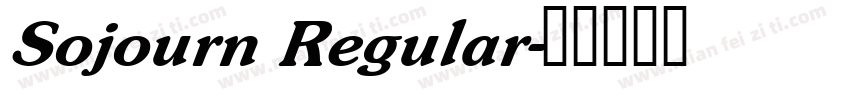 Sojourn Regular字体转换